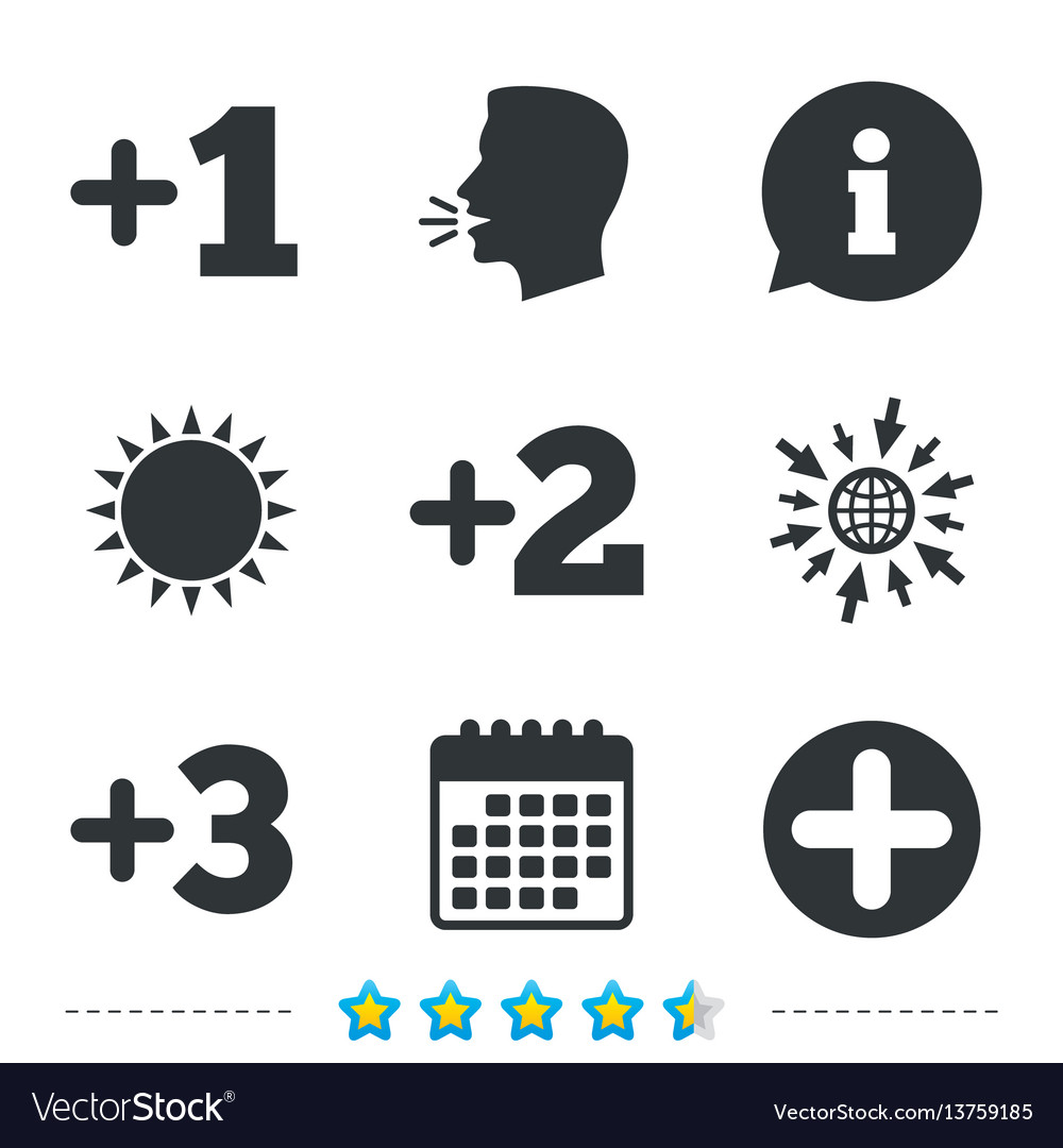 Plus Icons positive Symbol hinzufügen ein weiteres Zeichen