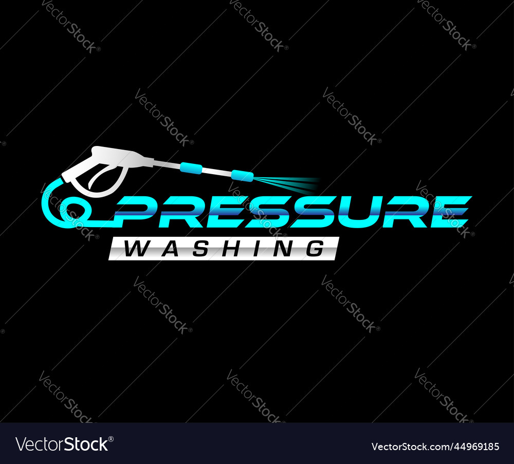 black pressure washing logo