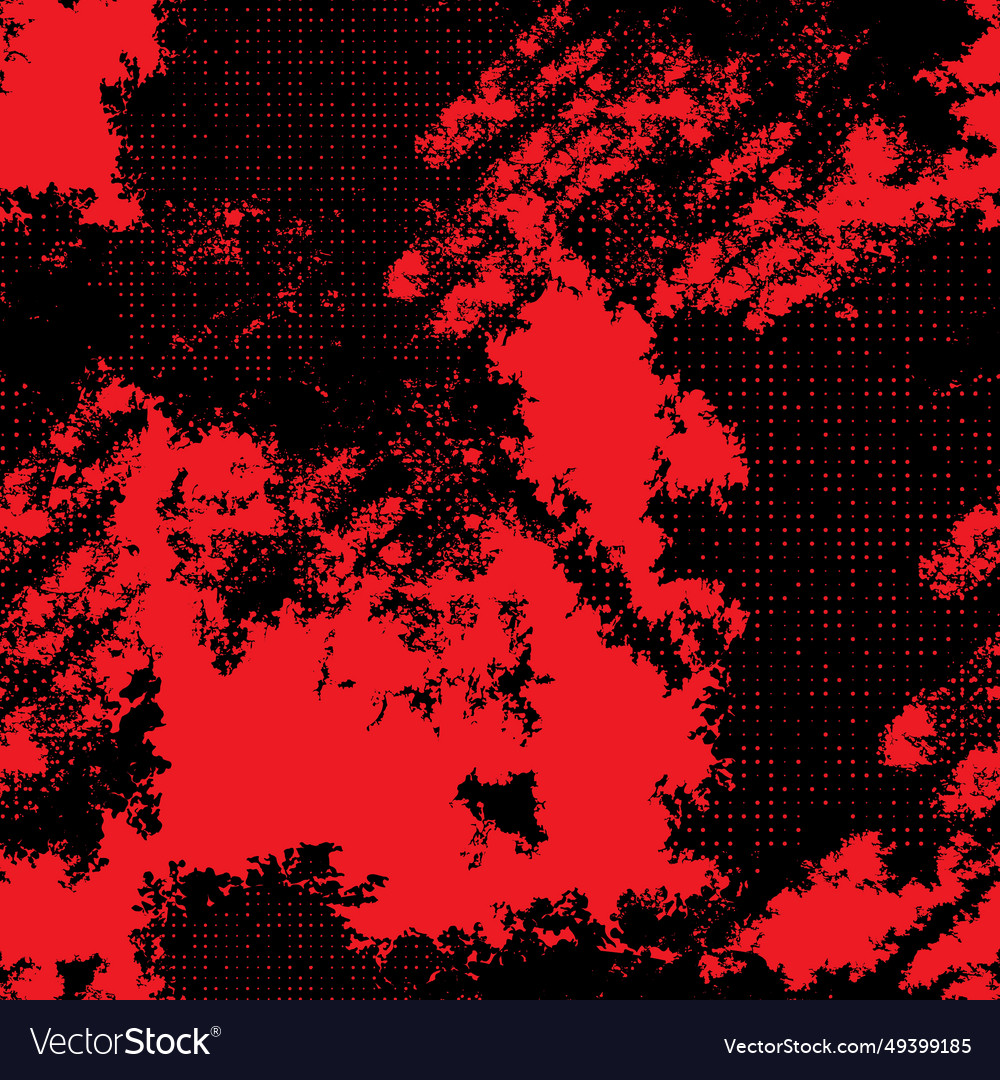 Seamless pattern grunge red with dots vector image Seamless pattern grunge red with dots