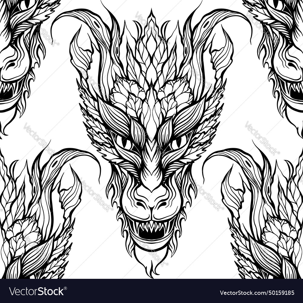 Seamless pattern with tracery contour vector image Seamless pattern with tracery contour