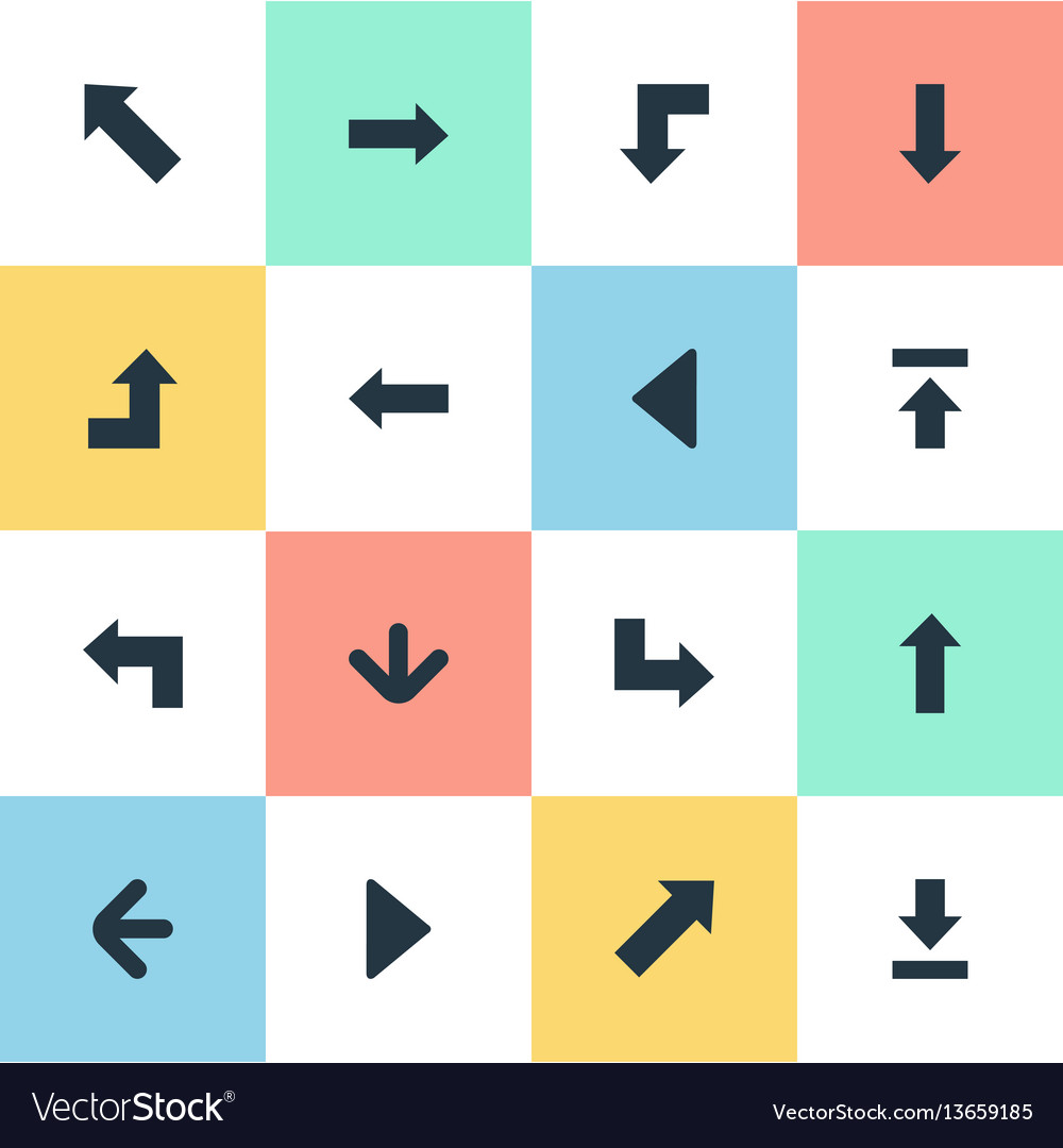 Set of simple indicator icons