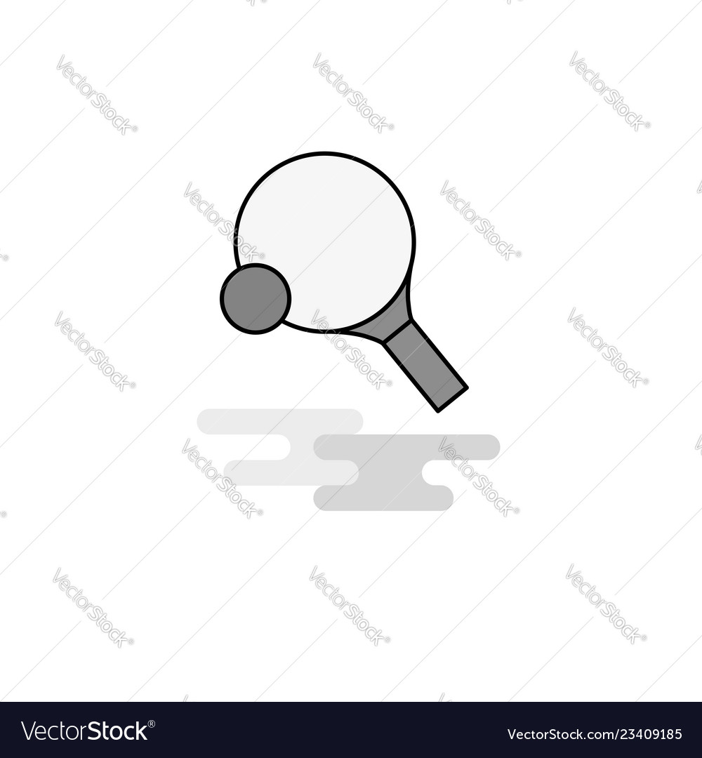 Table tennis racket web icon flat line filled vector image Table tennis racket web icon flat line filled