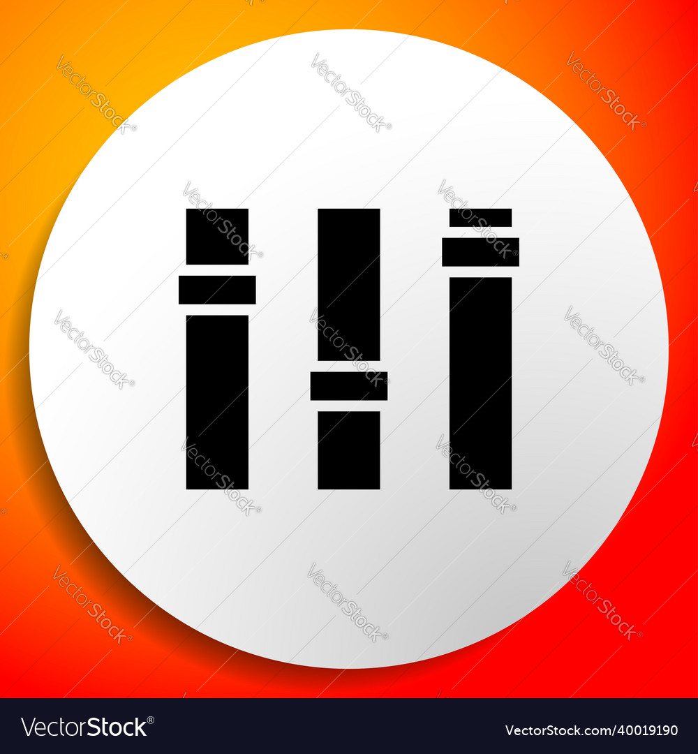 Adjuster slider tuner fader bars with levers knobs vector image Adjuster slider tuner fader bars with levers knobs