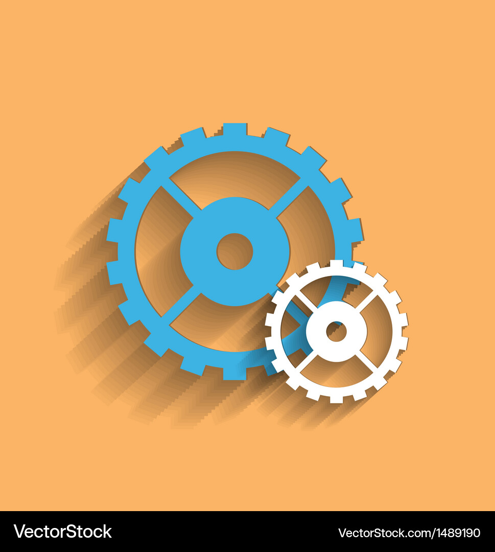 Cogwheel flat icon Royalty Free Vector Image - VectorStock