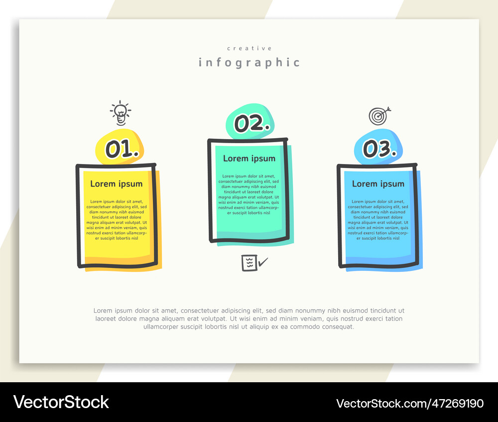 Creative minimalist infographic template Vector Image