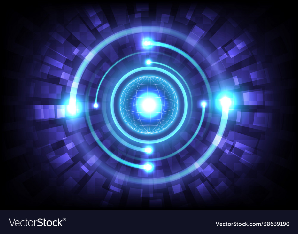 Digital infographic computer element vector image Digital infographic computer element