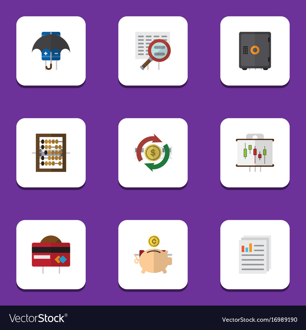 Flat icon gain set of scan interchange document