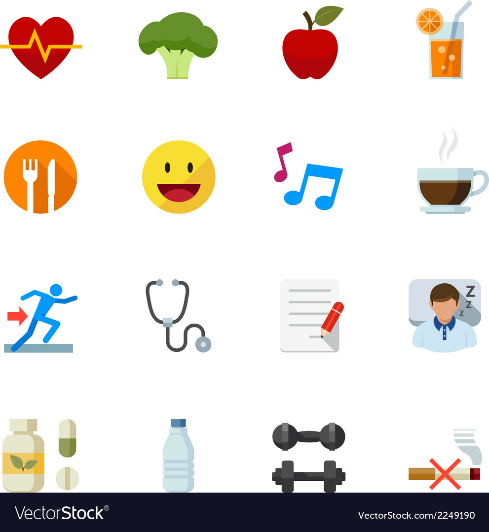 Health and wellness icons