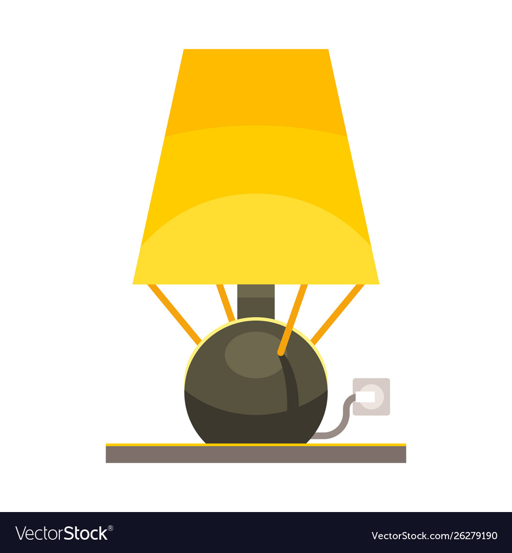 Isolated object lamp and lampshade symbol