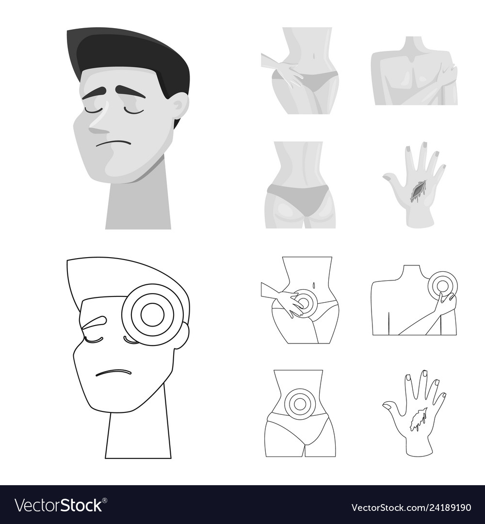 Isolated object of hospital and rendering icon vector image Isolated object of hospital and rendering icon