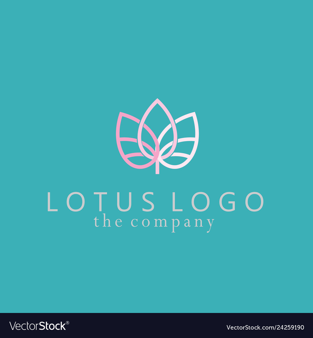 Lotus logo Royalty Free Vector Image - VectorStock