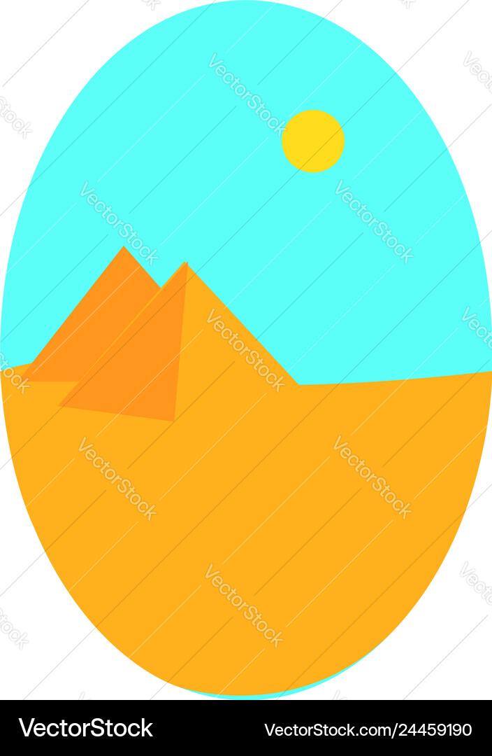 Pyramids of egypt or color Royalty Free Vector Image