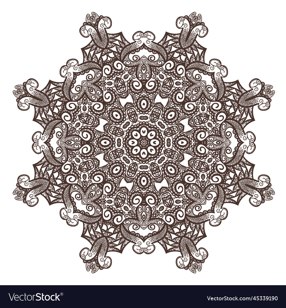 Round pattern circular ornament design element