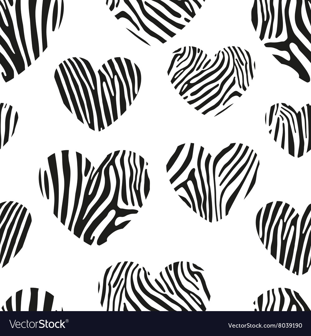 Seamless pattern with heart shapes