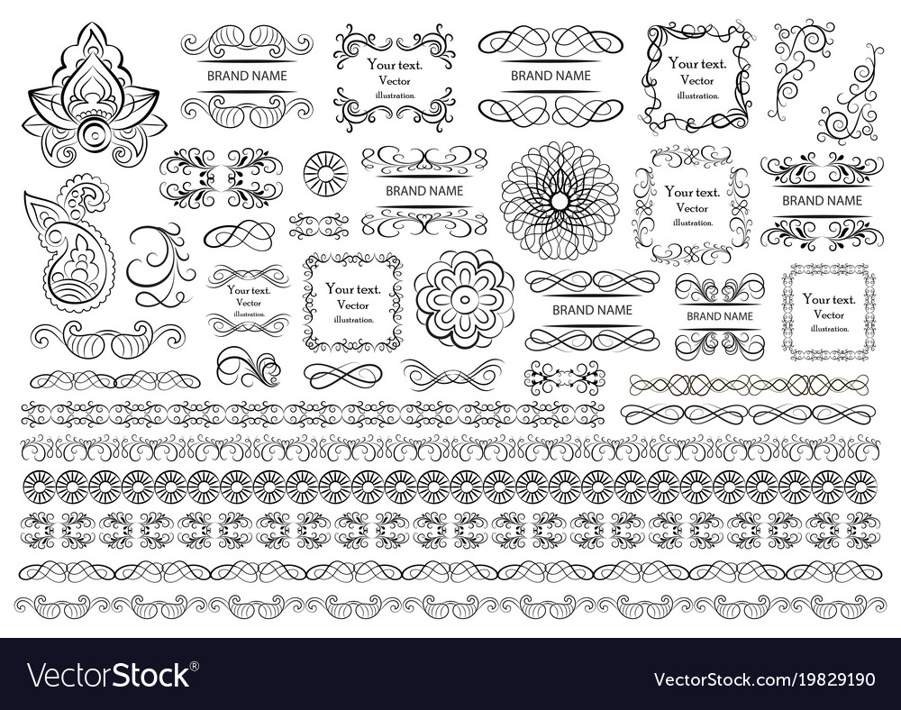 Set of graphic elements for design Royalty Free Vector Image