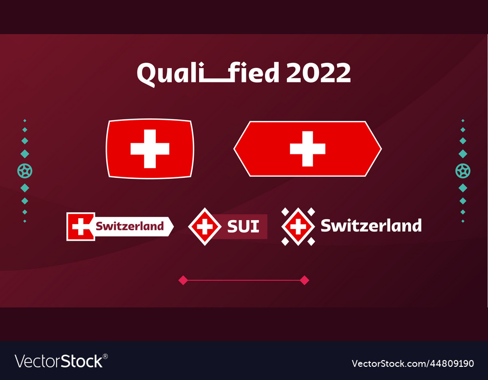 Satz Schweiz und Text auf 2022 Fußball