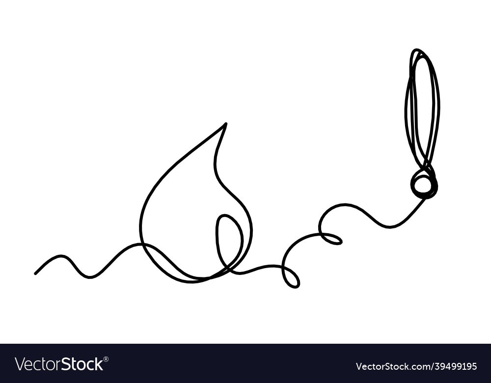 Abstract drop with exclamation mark as line Vector Image Abstract drop with exclamation mark as line