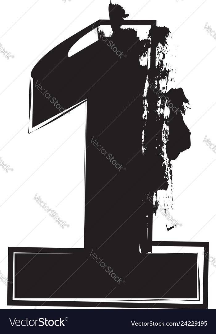 Abstract number 1 Royalty Free Vector Image - VectorStock