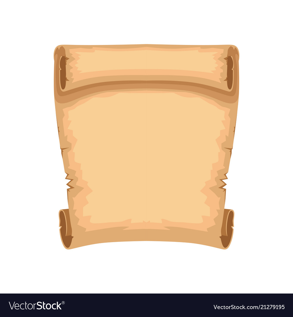 Ancient paper scroll with space for text vector image Ancient paper scroll with space for text