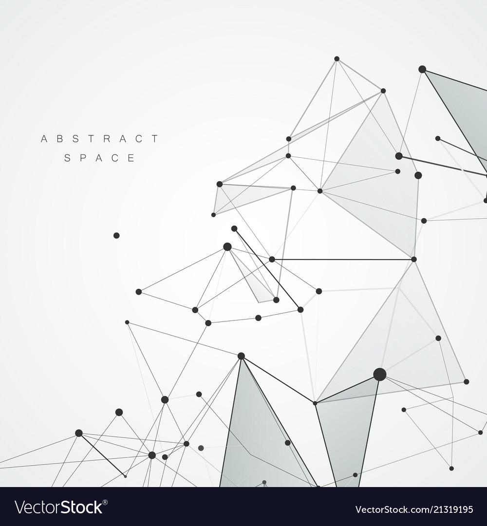 Connection science polygonal background