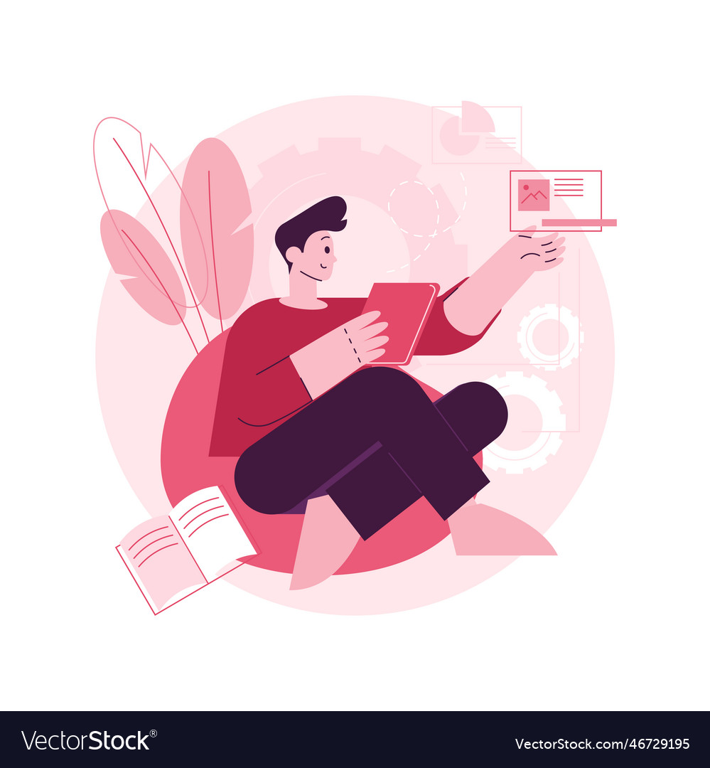 Content creation abstract concept vector image Content creation abstract concept