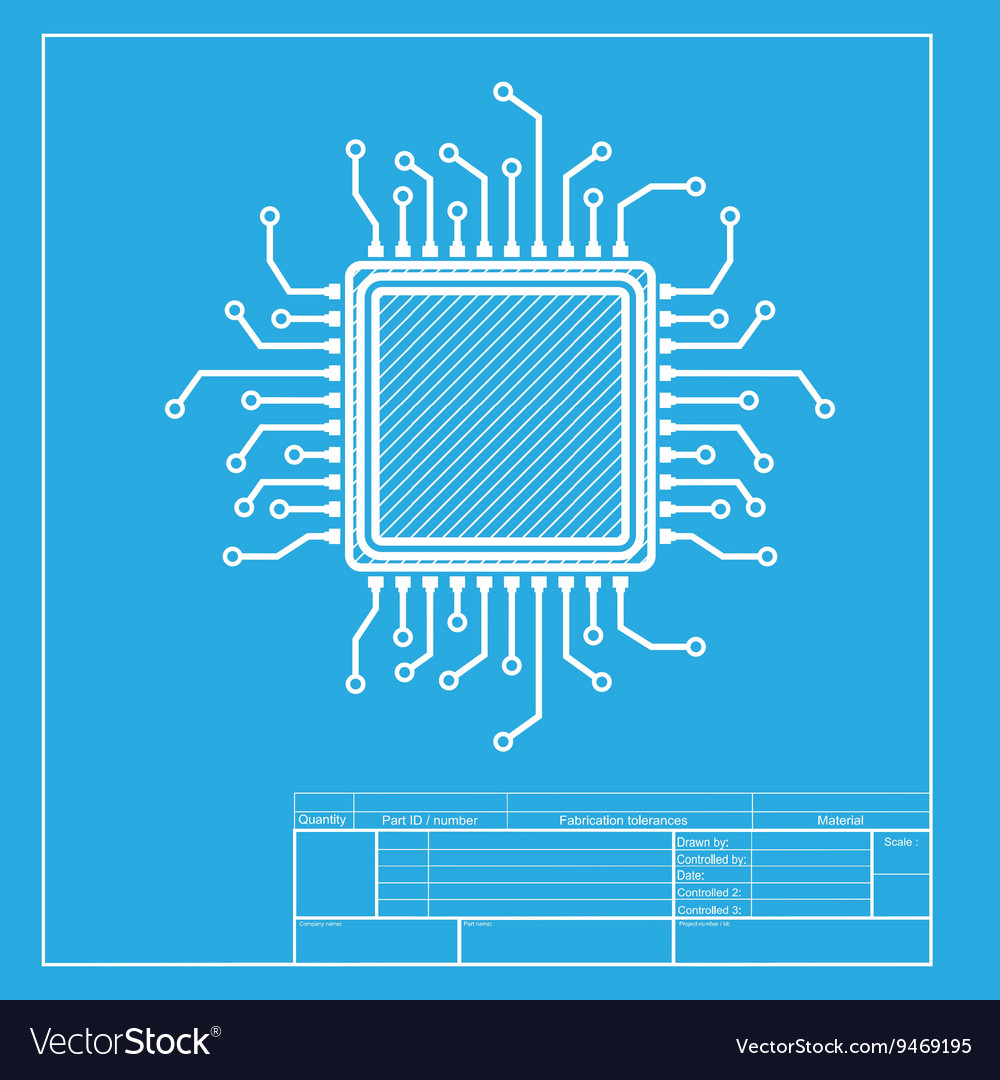 Cpu microprocessor white section