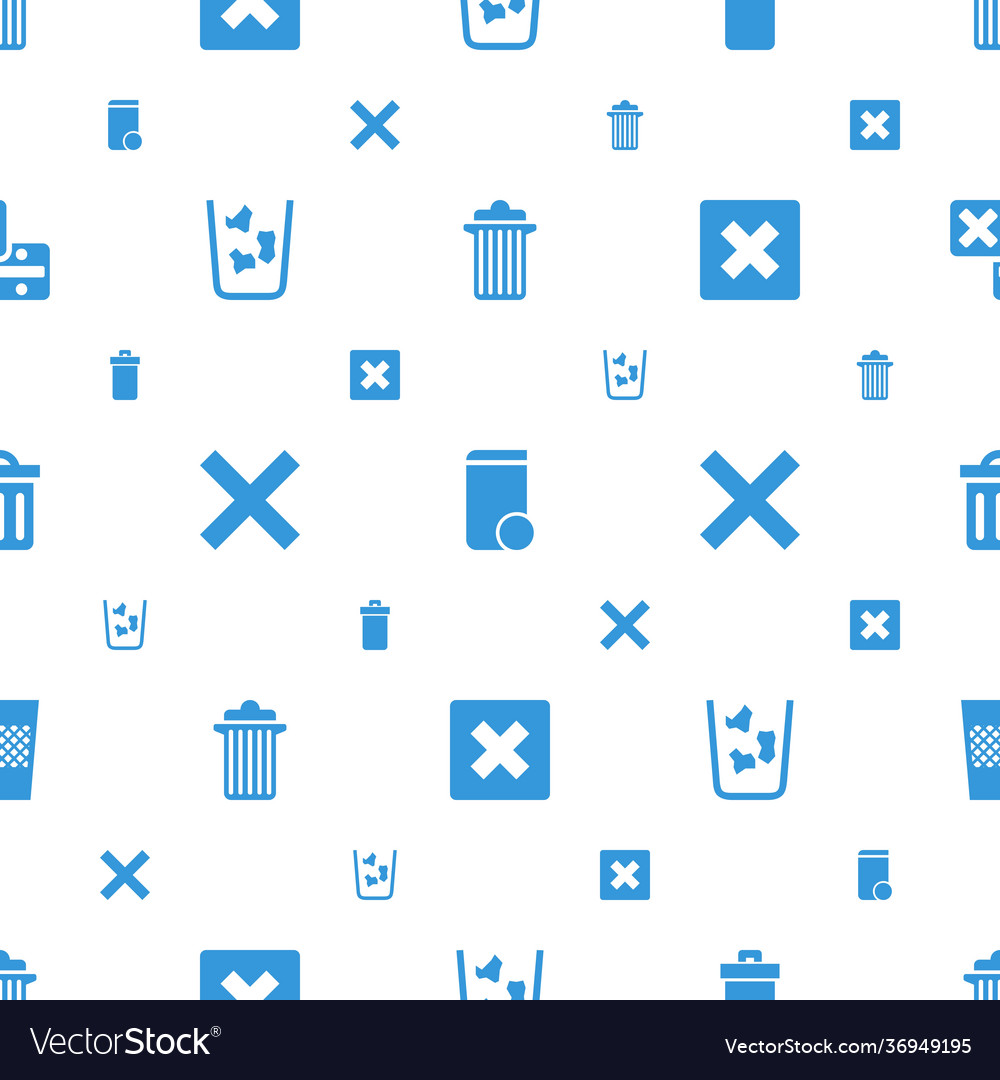 Delete icons pattern seamless white background