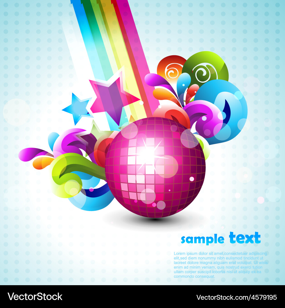 Disco ball Royalty Free Vector Image - VectorStock