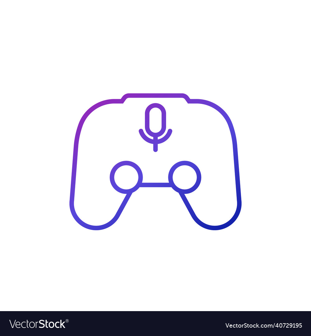 Gamepad with audio control line icon