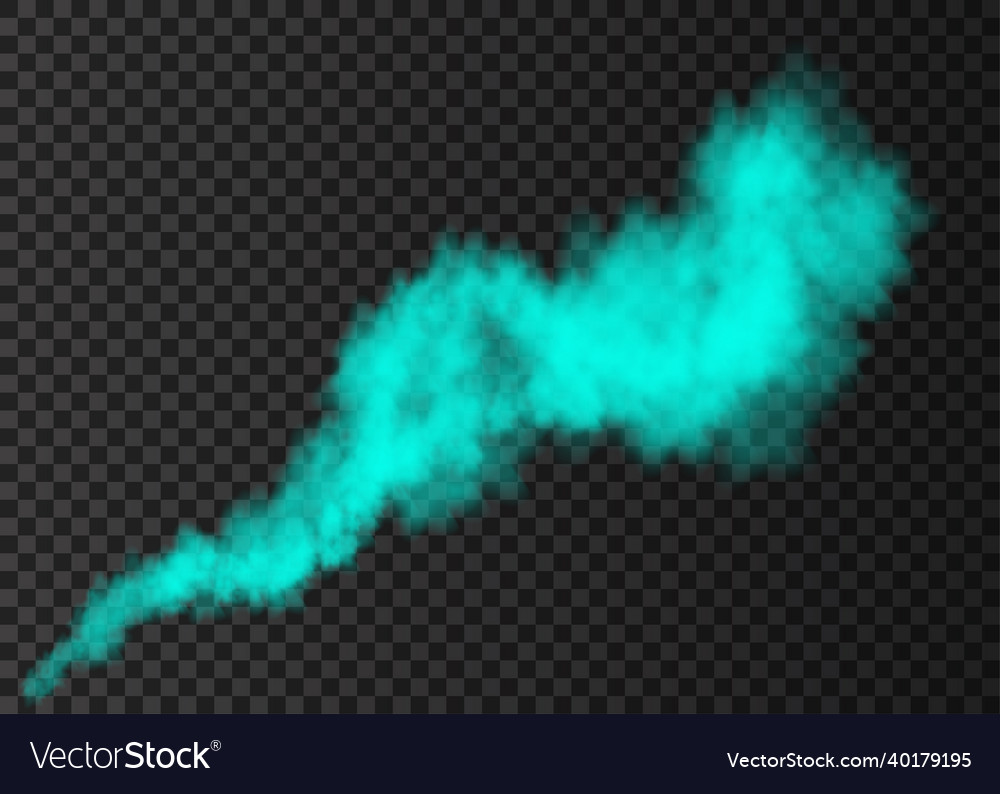 Green smoke explosion special effect isolated Vector Image