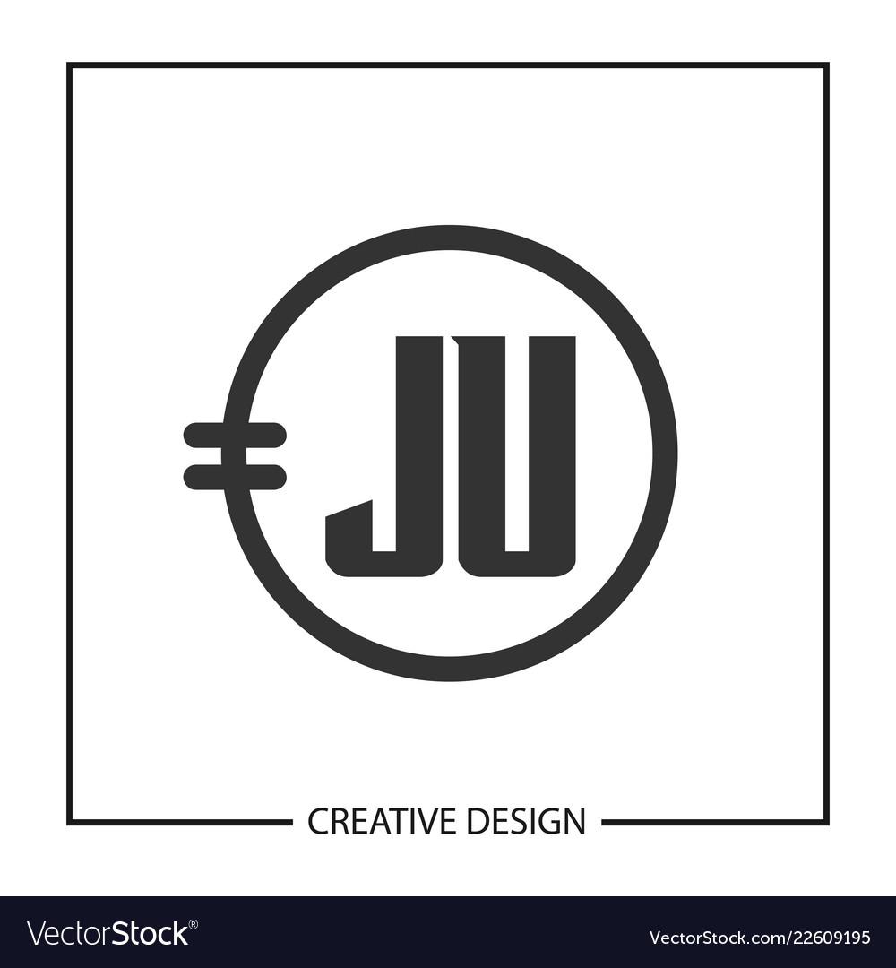 Original Ju Letter Logo Vorlage Design