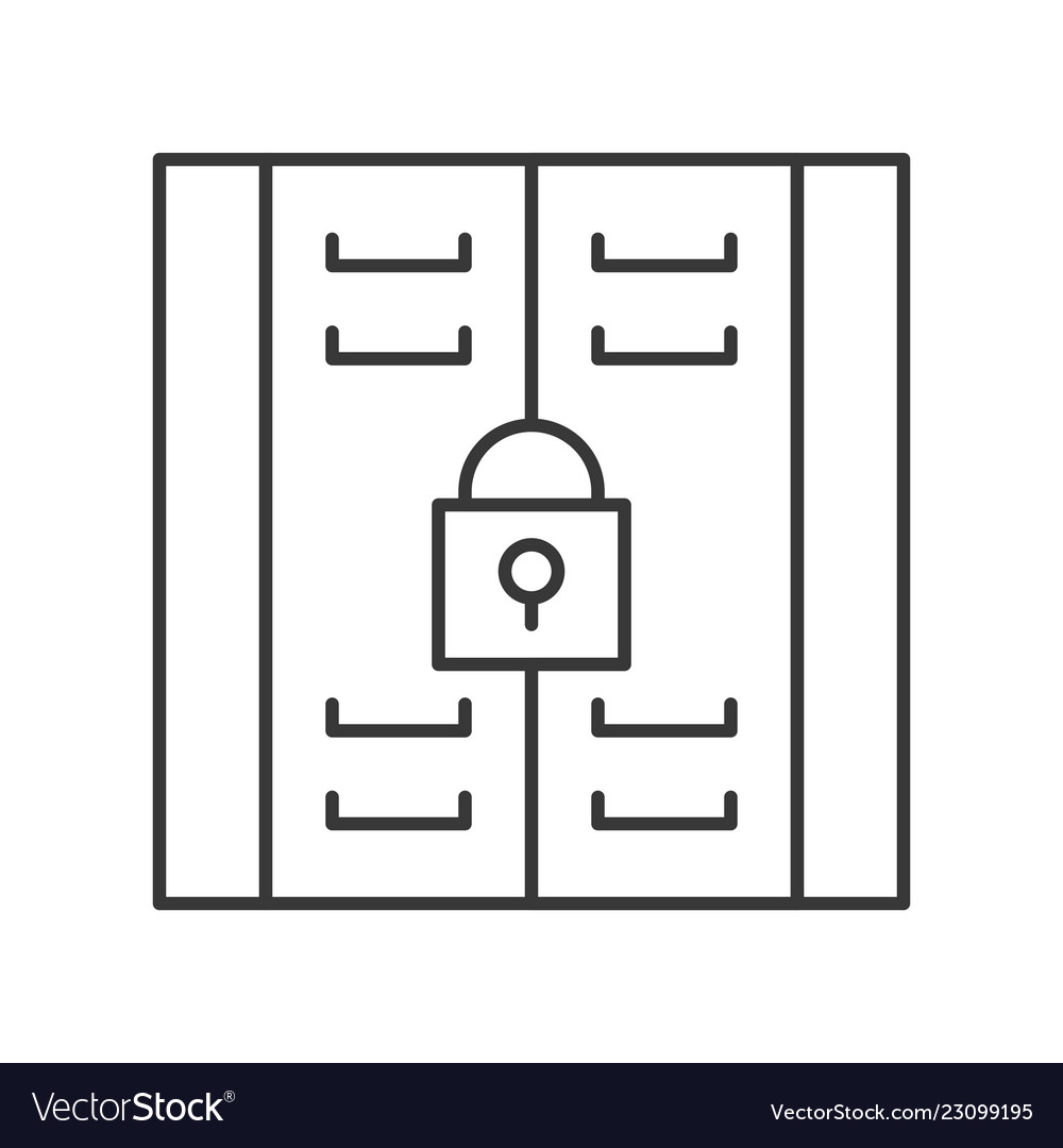 Locker icon astorage compartment line style Vector Image