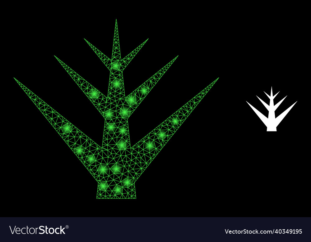 Mesh net decorative tree with majestic vector image Mesh net decorative tree with majestic