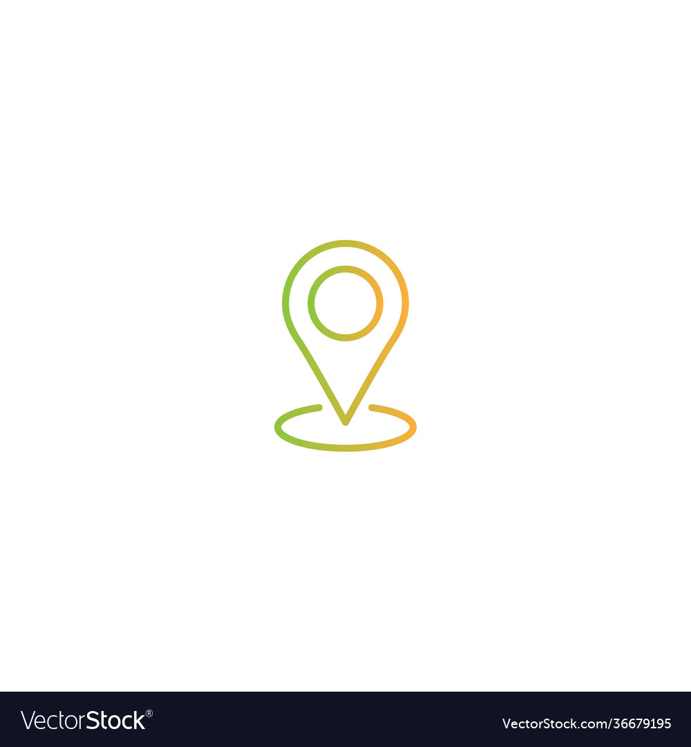 Outline location icon gps pointer map pin