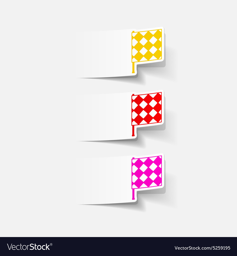 Realistic design element linesman flag