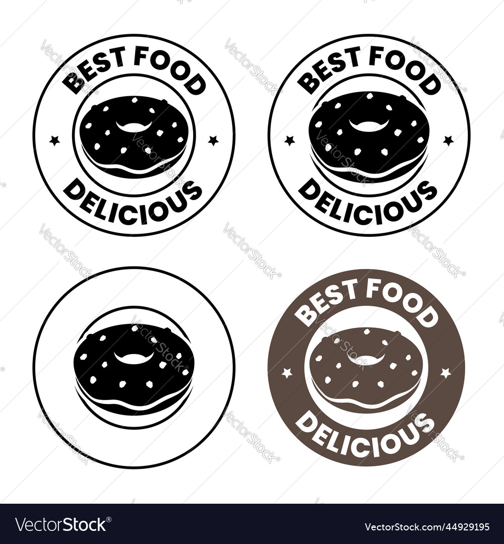 Round doughnut icon with text - set 3