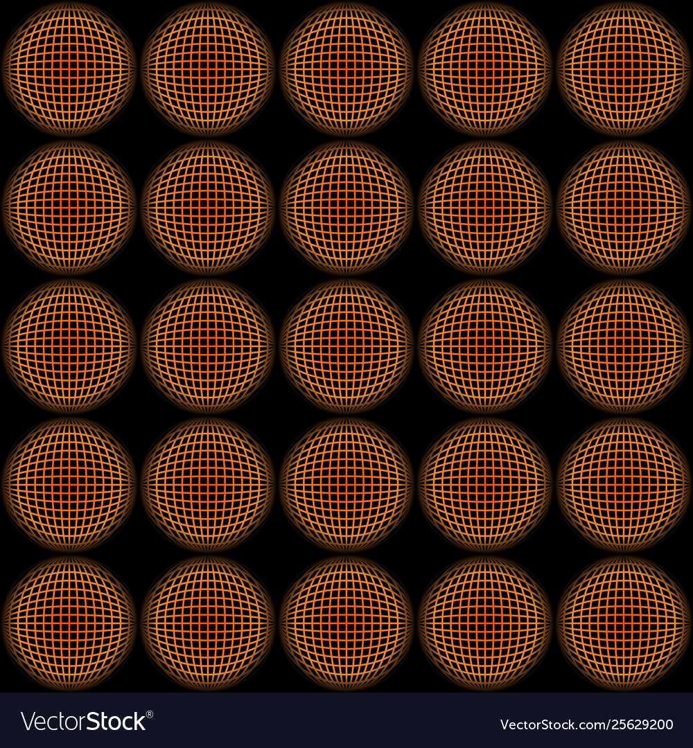 Abstract red and orange circle grid patterns