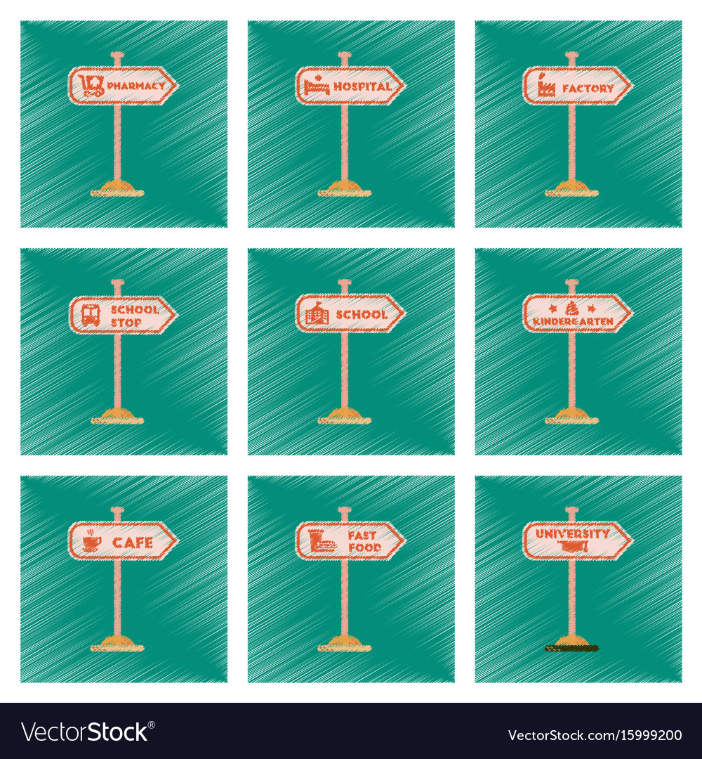 Assembly flat shading style icons university