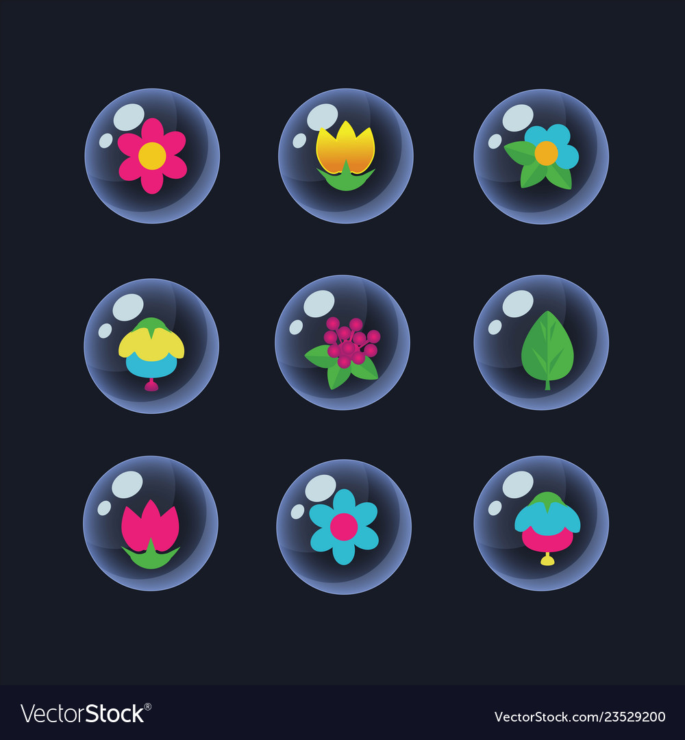 Cartoon game user interface assets for mobile vector image Cartoon game user interface assets for mobile
