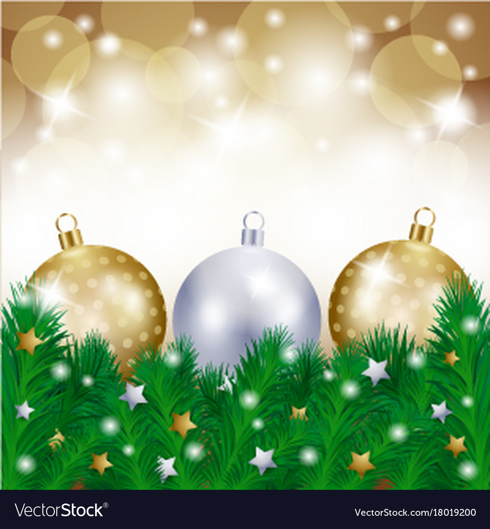 Christmas background with baubles