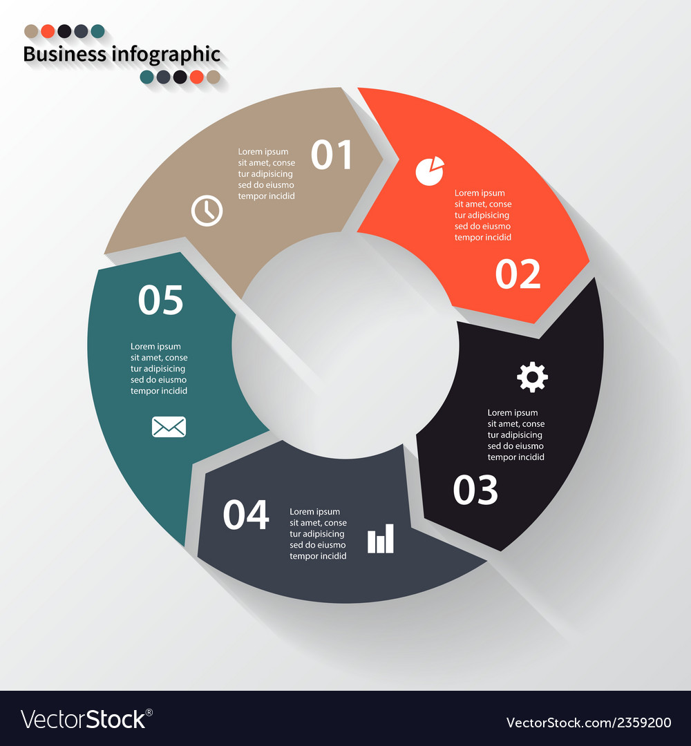 Circle arrows for your info graphic Royalty Free Vector