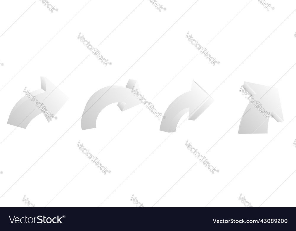Circular arrow pointer shape element vector image Circular arrow pointer shape element