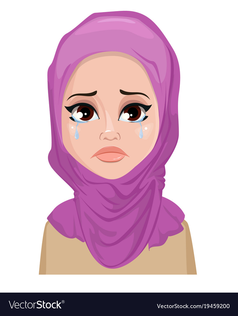 Crying Woman mit Hijab