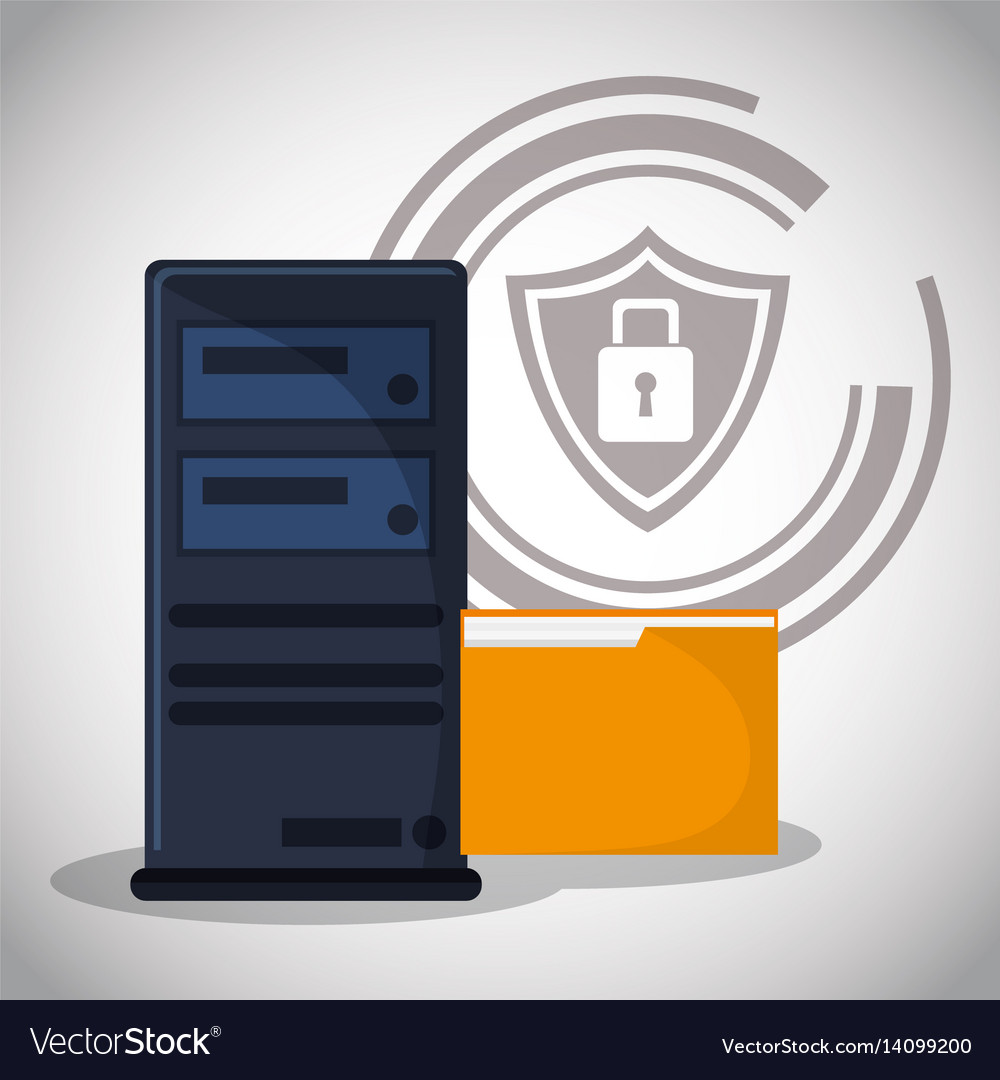 Cyber security computer data padlock file