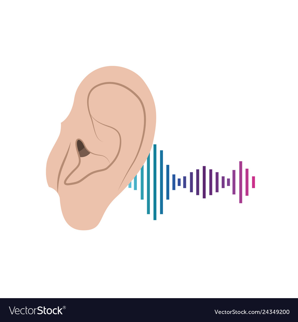 Ear Sound Waves Clipart