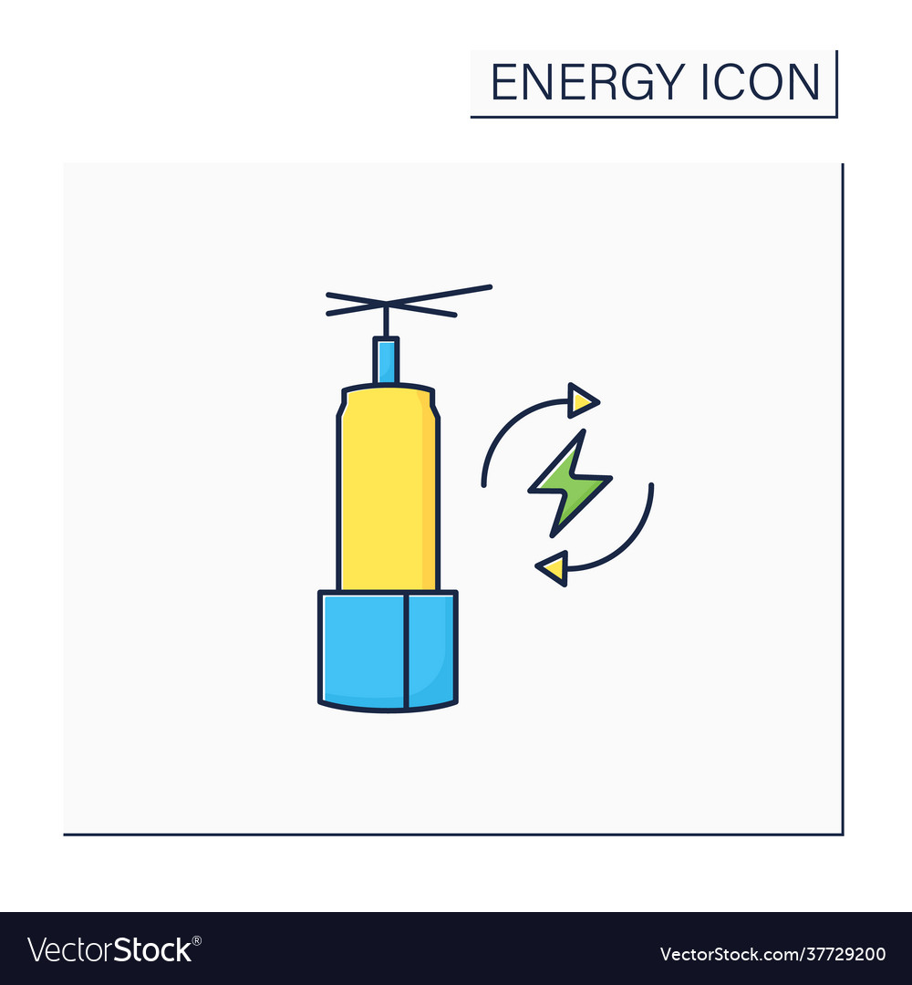 Energy storage color icon