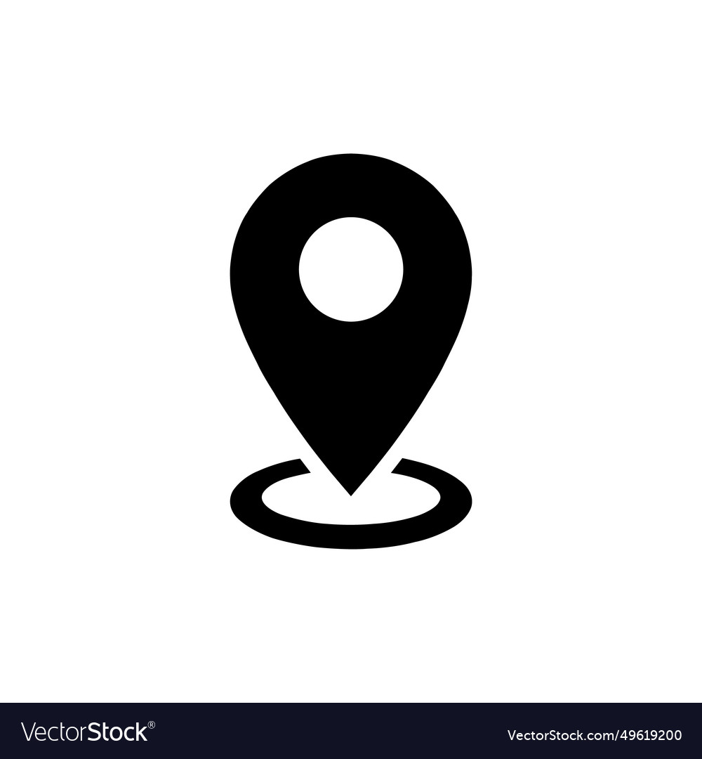 Eps10 black map pointer icon
