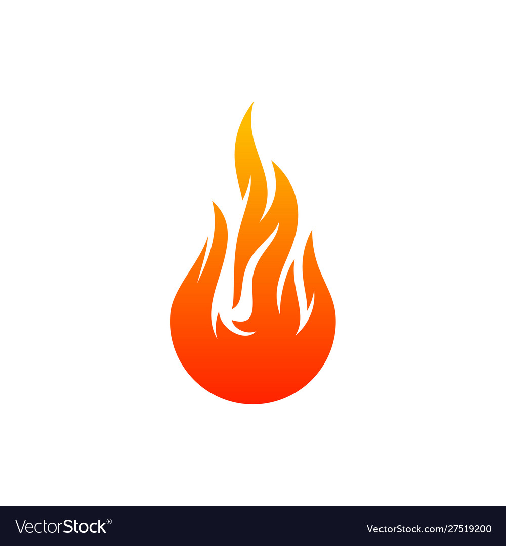 Fire logo flame design template icon symbol Vector Image