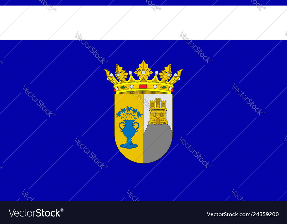 Flag Of Zafra In Extremadura Spain Royalty Free Vector Image