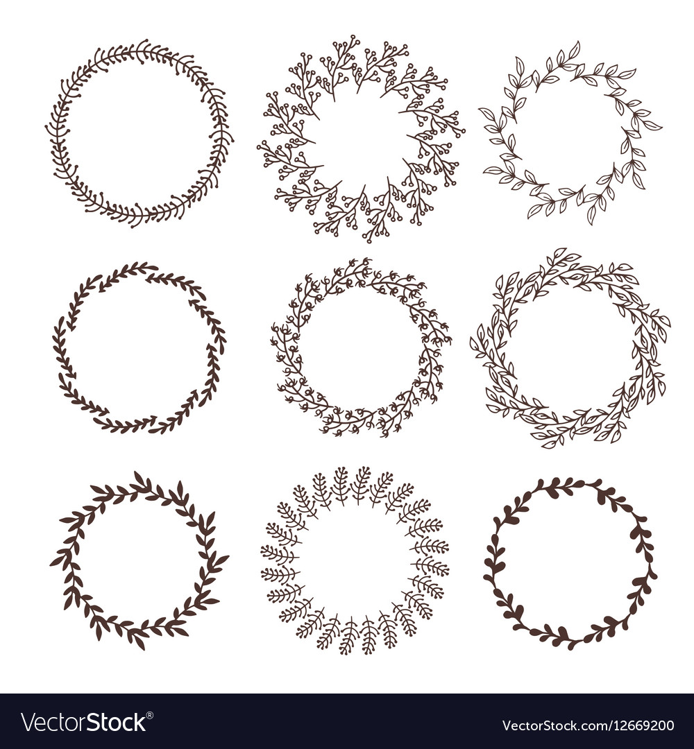 Floral wreath decoration Royalty Free Vector Image